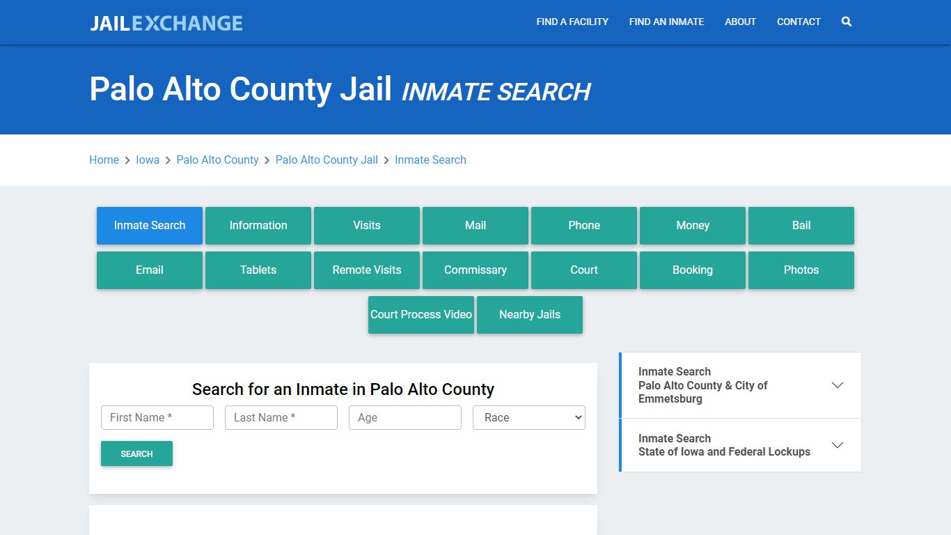 Palo Alto County Jail, IA Inmate Search: Roster & Mugshots