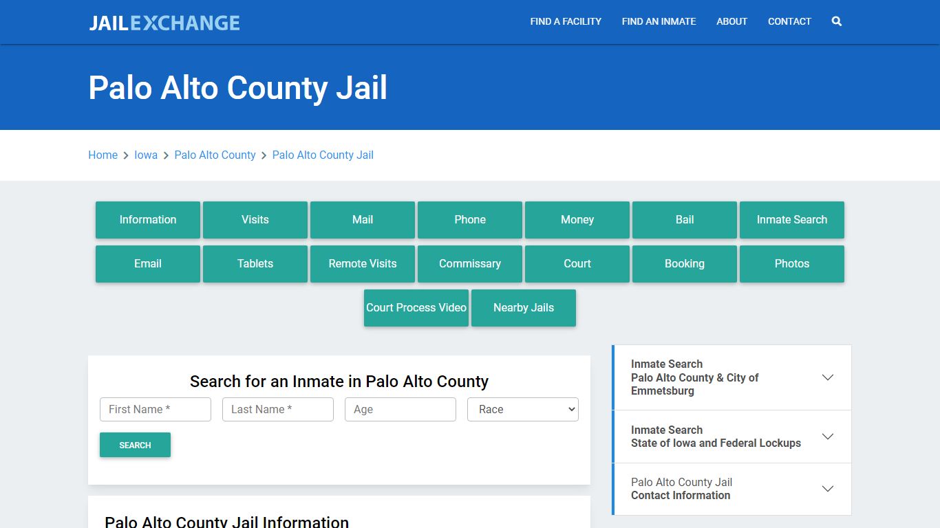 Palo Alto County Jail Roster Lookup, IA, Inmate Search